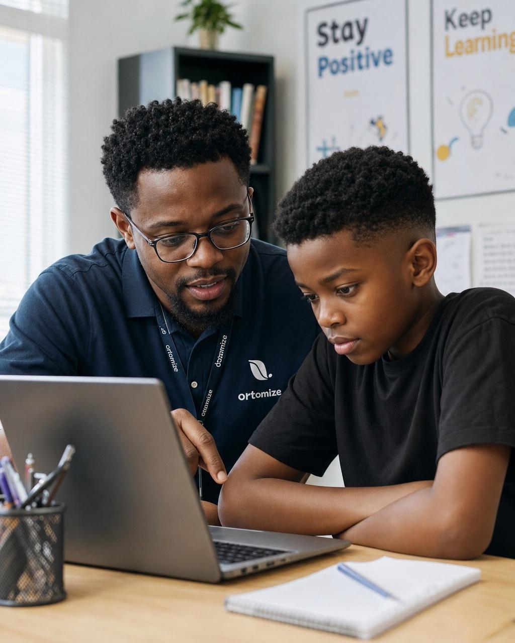 Kids practicing hands-on AI skills in a training session